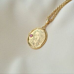 Common Era APHRODITE GODDESS OF LOVE NECKLACE WITH GARNET
